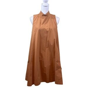 Lost + Wander Burnt Orange Trapeze Mini Dress M, minimalist, earth tones, artsy
